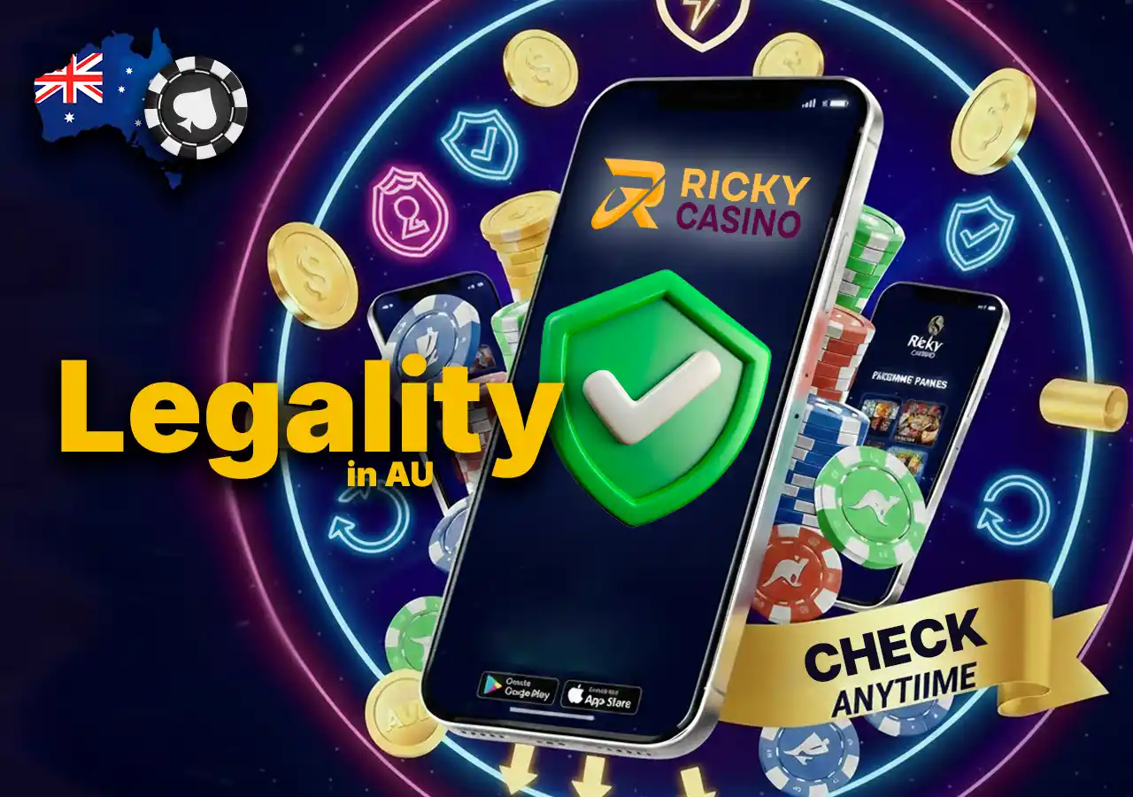 Legality, Licensing and Security in Ricky Casino App in Australia